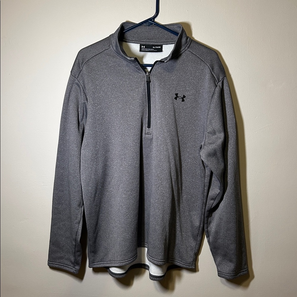 Under Armour Gray Heather Silver Quarter-Zip Pullover